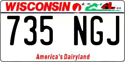WI license plate 735NGJ