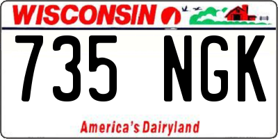 WI license plate 735NGK