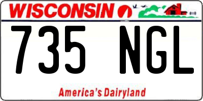 WI license plate 735NGL
