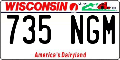 WI license plate 735NGM