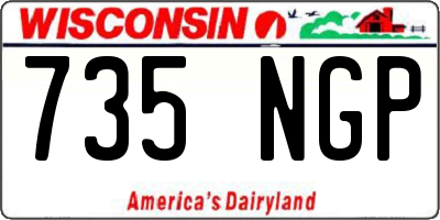 WI license plate 735NGP