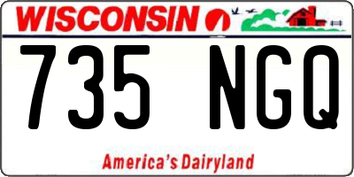 WI license plate 735NGQ