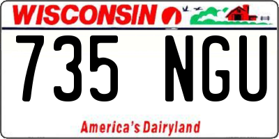 WI license plate 735NGU