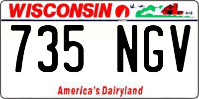 WI license plate 735NGV