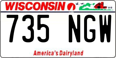 WI license plate 735NGW