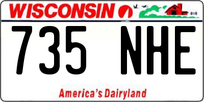 WI license plate 735NHE