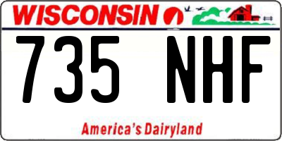 WI license plate 735NHF