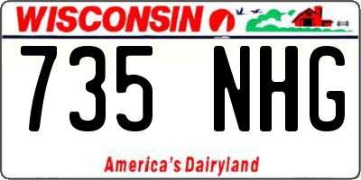 WI license plate 735NHG