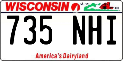 WI license plate 735NHI