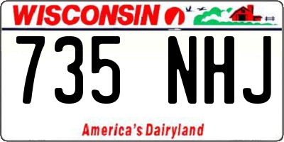 WI license plate 735NHJ