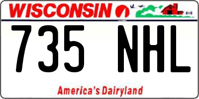WI license plate 735NHL