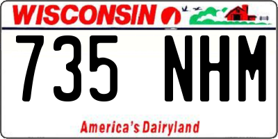 WI license plate 735NHM