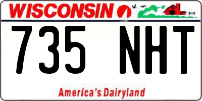 WI license plate 735NHT