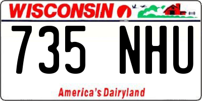 WI license plate 735NHU