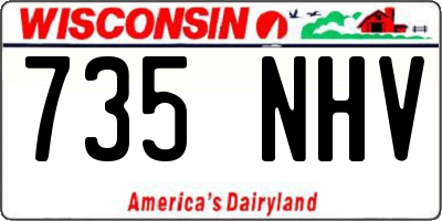 WI license plate 735NHV