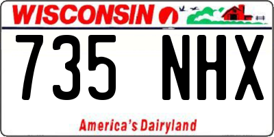 WI license plate 735NHX