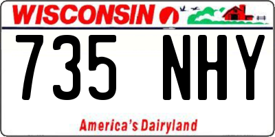 WI license plate 735NHY