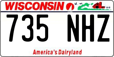 WI license plate 735NHZ