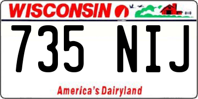 WI license plate 735NIJ