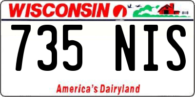 WI license plate 735NIS