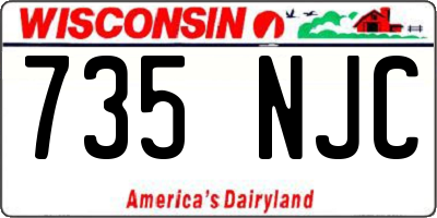 WI license plate 735NJC