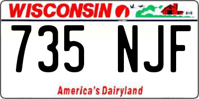 WI license plate 735NJF