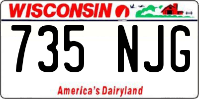 WI license plate 735NJG
