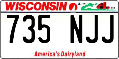 WI license plate 735NJJ