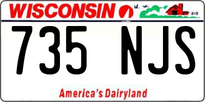 WI license plate 735NJS