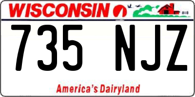 WI license plate 735NJZ