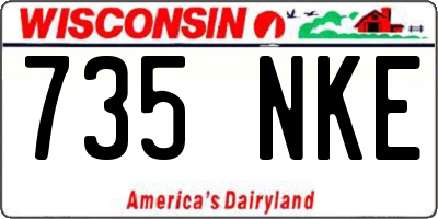 WI license plate 735NKE