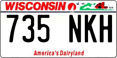 WI license plate 735NKH