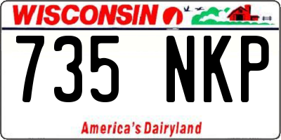 WI license plate 735NKP