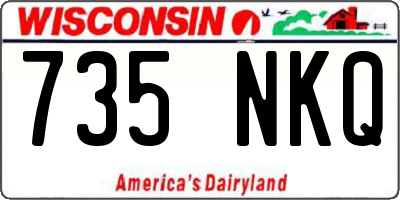 WI license plate 735NKQ