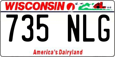 WI license plate 735NLG