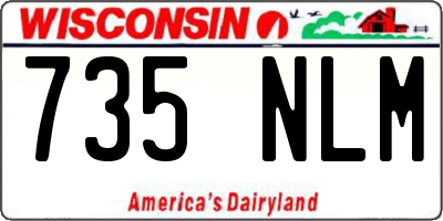 WI license plate 735NLM