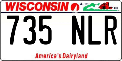 WI license plate 735NLR