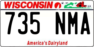 WI license plate 735NMA
