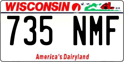 WI license plate 735NMF