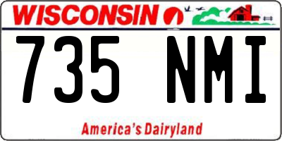 WI license plate 735NMI