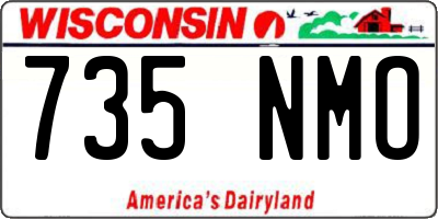 WI license plate 735NMO