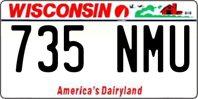 WI license plate 735NMU
