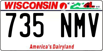 WI license plate 735NMV