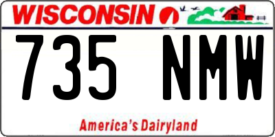 WI license plate 735NMW