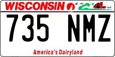 WI license plate 735NMZ