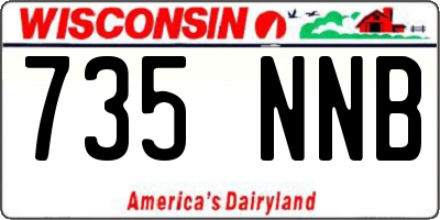 WI license plate 735NNB