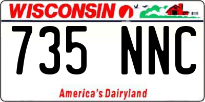 WI license plate 735NNC