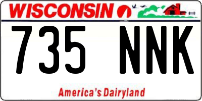WI license plate 735NNK
