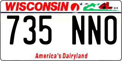 WI license plate 735NNO