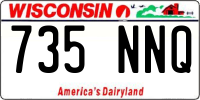 WI license plate 735NNQ